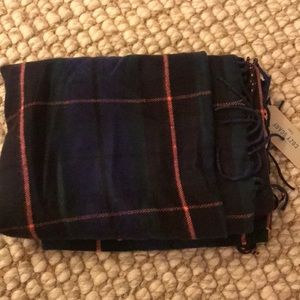 Gap navy, green, pink plaid scarf - NWT
